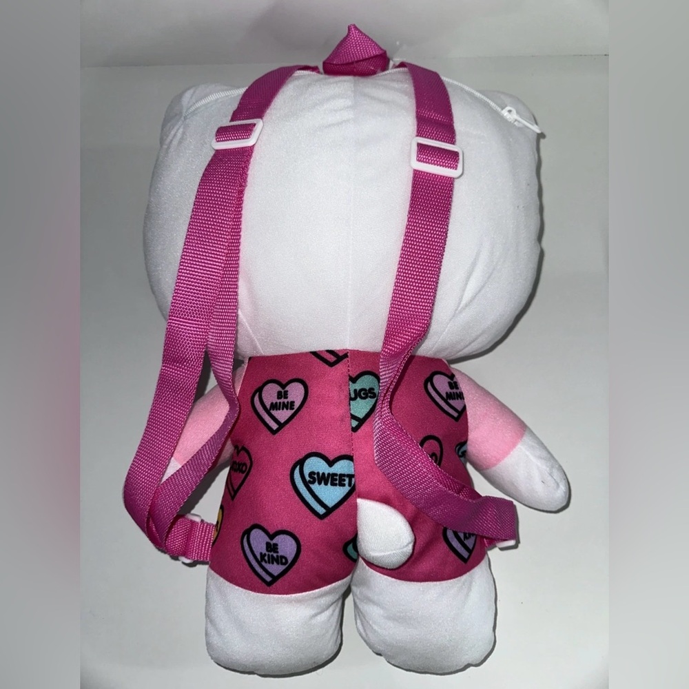 NEW Hello Kitty Jumbo Valentine's Plush Backpack - Picture 3 of 7